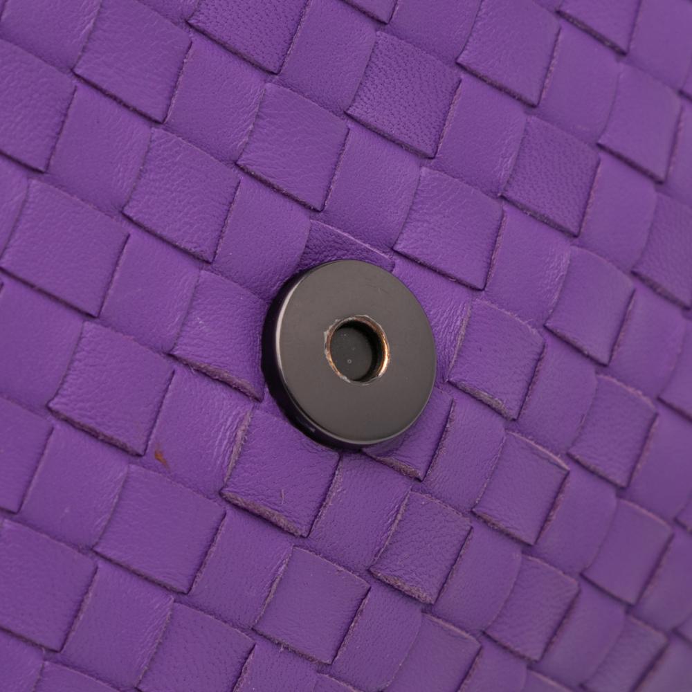 Bottega Veneta Purple Baby Nappa Intrecciato Olimpia Crossbody Italy