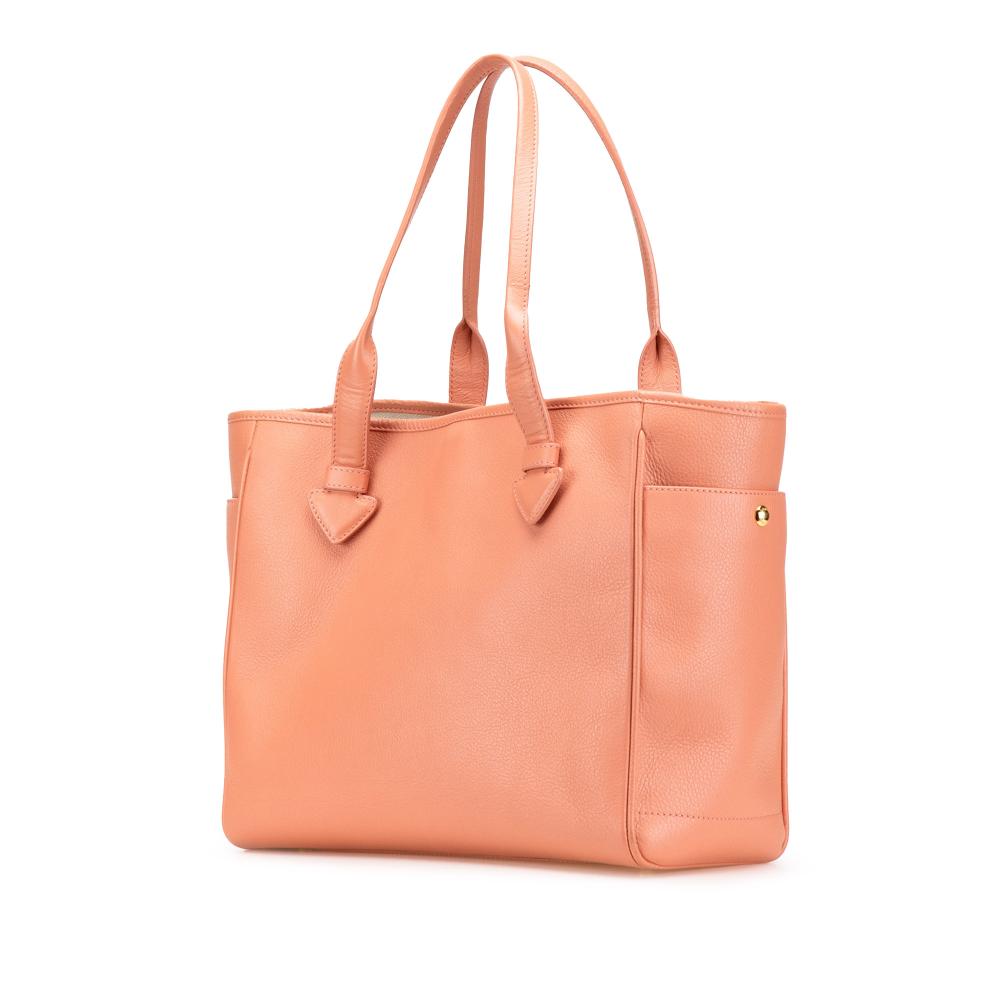 Loewe B LOEWE Pink Salmon Calf Leather Heritage Tote Spain