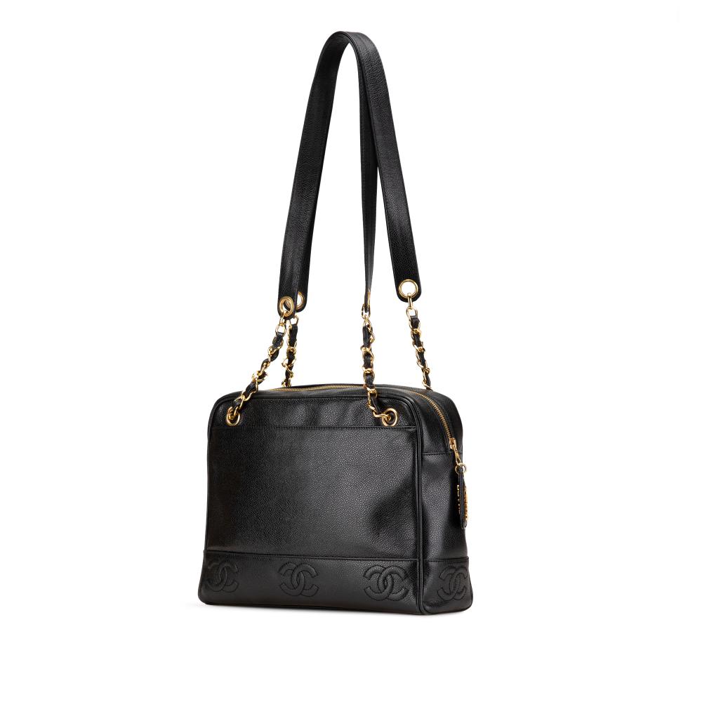 Chanel B Chanel Black Caviar Leather Leather Triple CC Caviar Shoulder Bag Italy