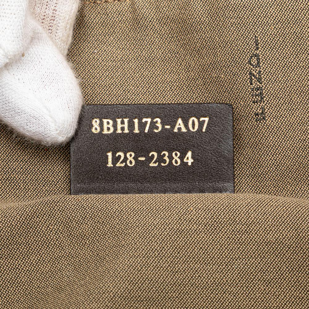 Fendi B Fendi Red Canvas Fabric Leopard Print Shopper Tote Italy