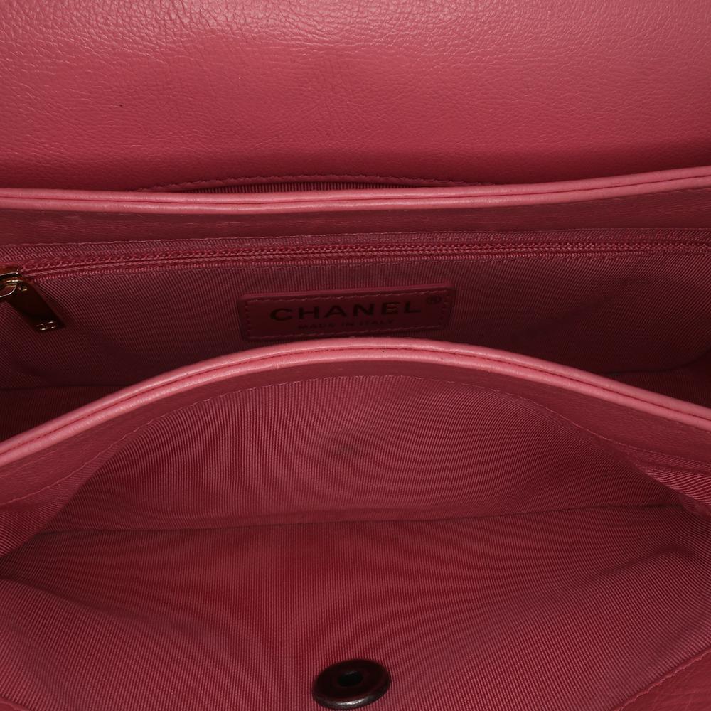 Chanel B Chanel Pink Calf Leather Quilted skin Straight Lined Flap Italy