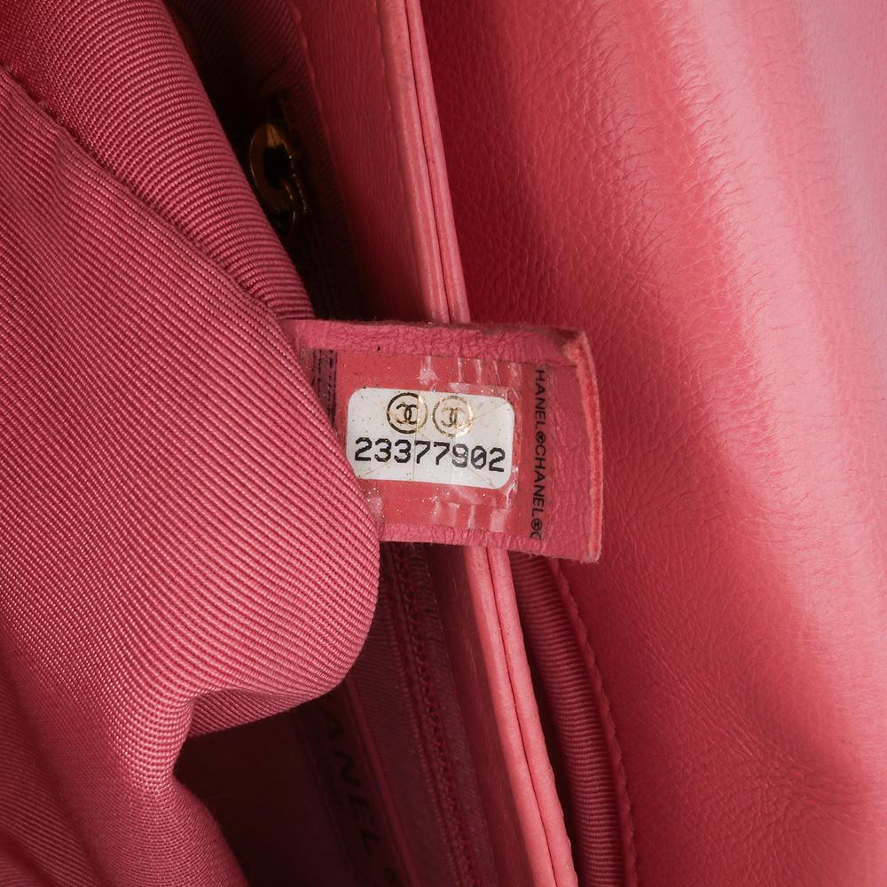 Chanel B Chanel Pink Calf Leather Quilted skin Straight Lined Flap Italy