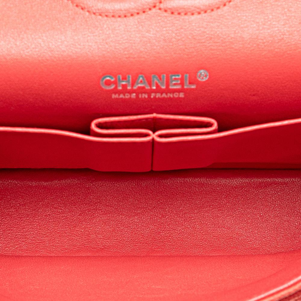 Chanel B Chanel Pink Strawberry Caviar Leather Leather Medium Classic Caviar Double Flap France
