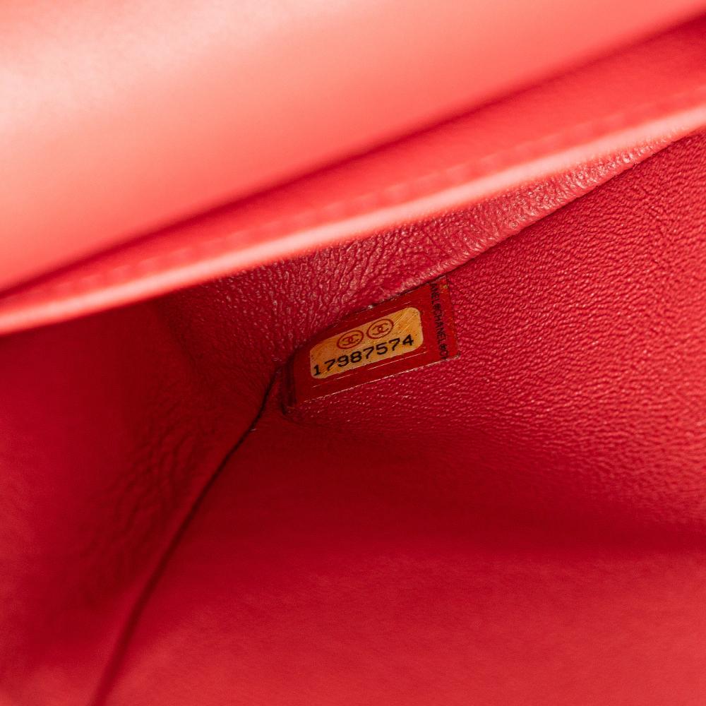 Chanel B Chanel Pink Strawberry Caviar Leather Leather Medium Classic Caviar Double Flap France