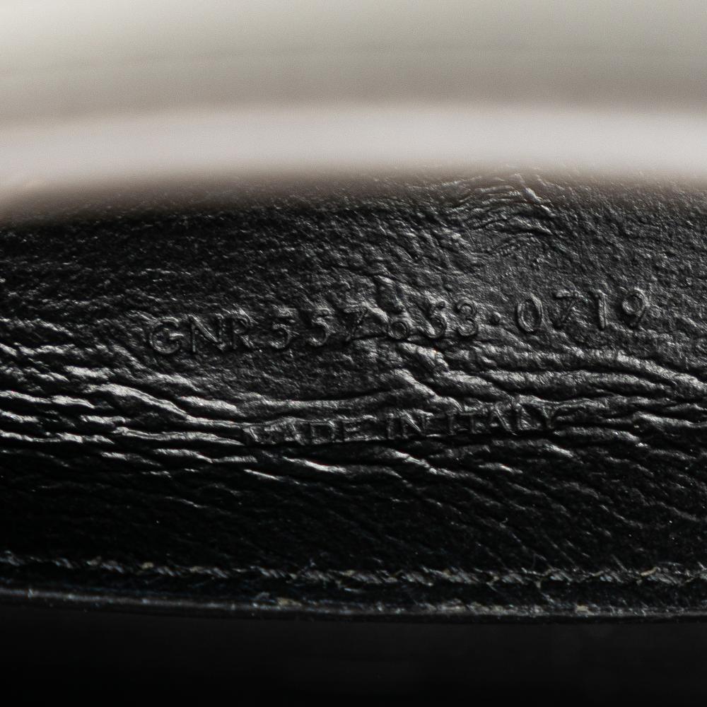 Saint Laurent B Saint Laurent Gray Calf Leather Medium Monogram Uptown Satchel Italy