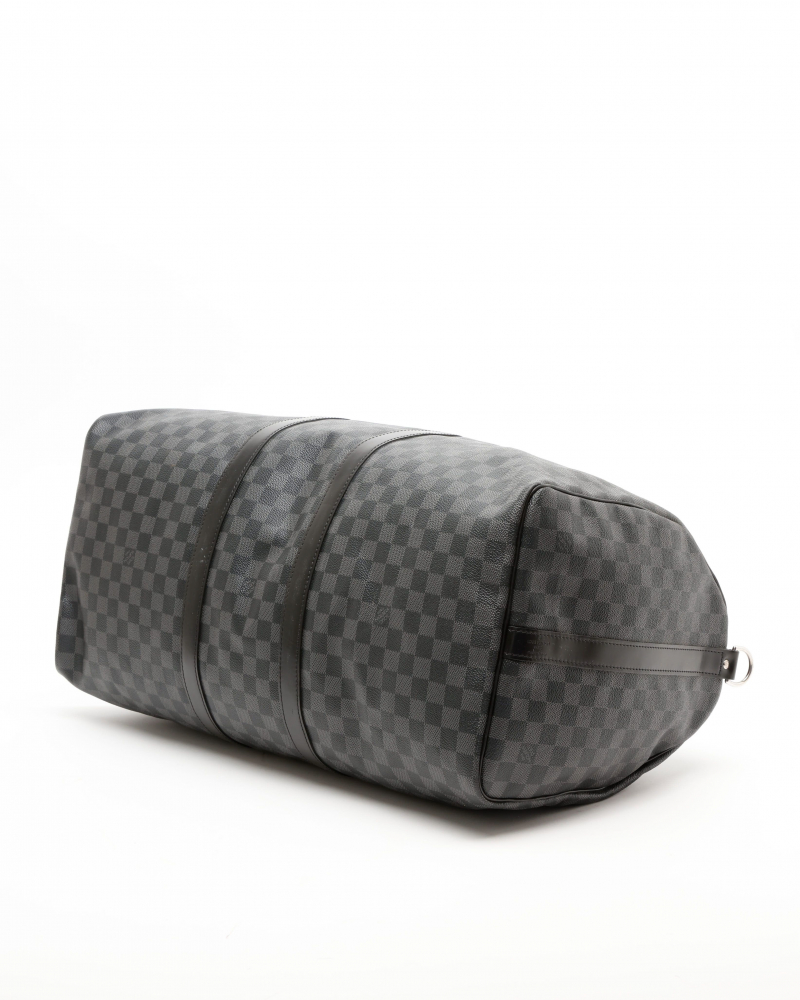 Louis Vuitton Damier Graphite Keepall Bandouliére 55 Weekend Bag