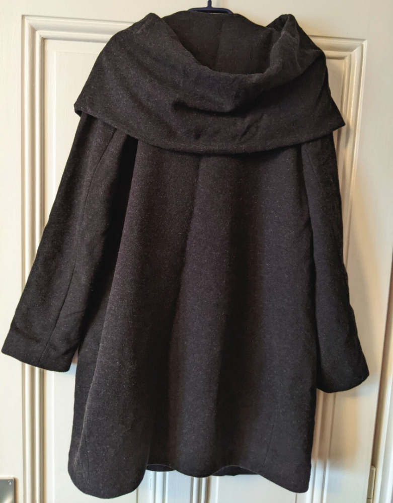 Cop.Copine Manteau en laine col-capuchon 40-42