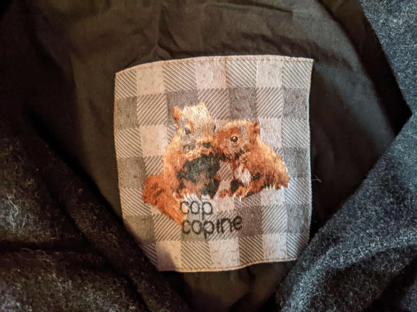 Cop.Copine Manteau en laine col-capuchon 40-42