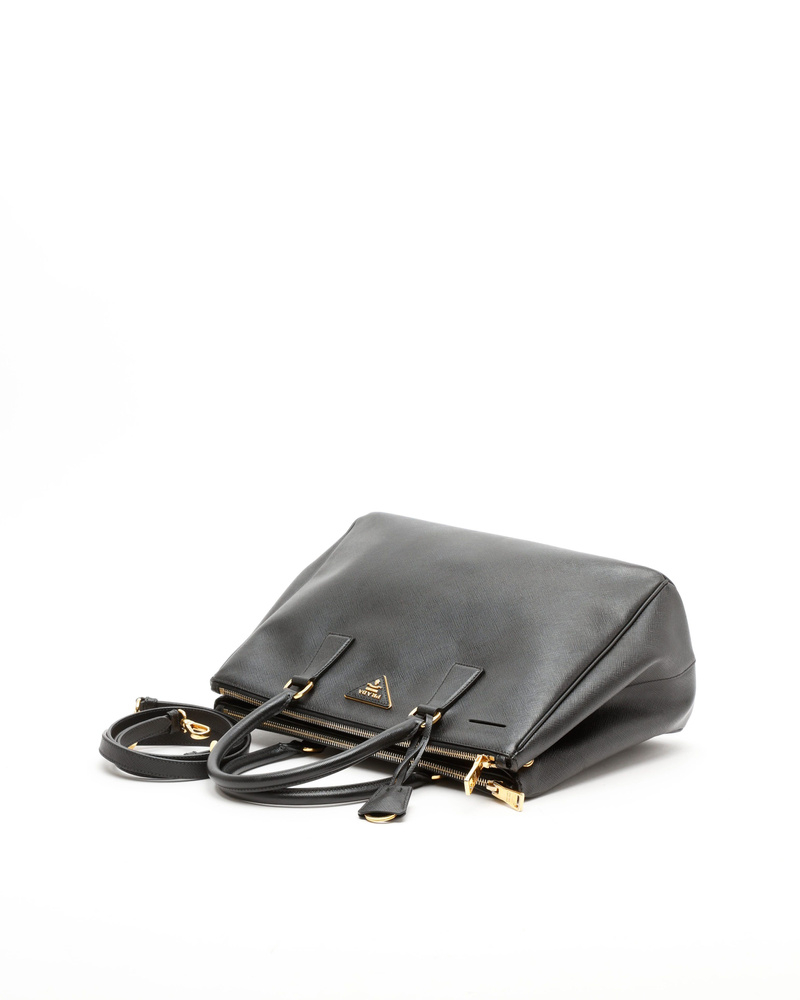 Prada Large Saffiano Lux Galleria Double Zip Bag