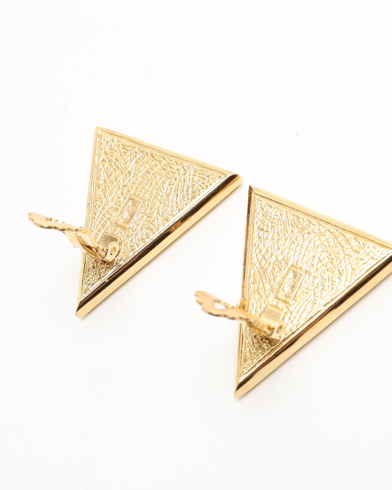 Saint Laurent Rhinestone Clip-on Earrings