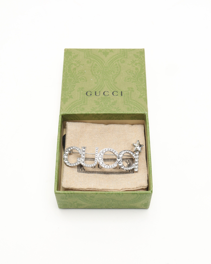 Gucci Rhinestone Brooch