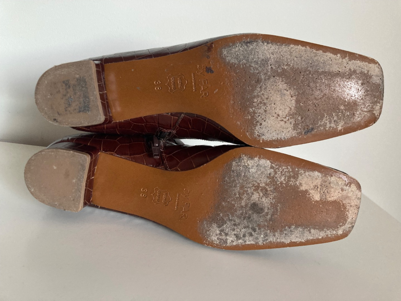 By Far Este Croc-Effect Leather Ankle Boots