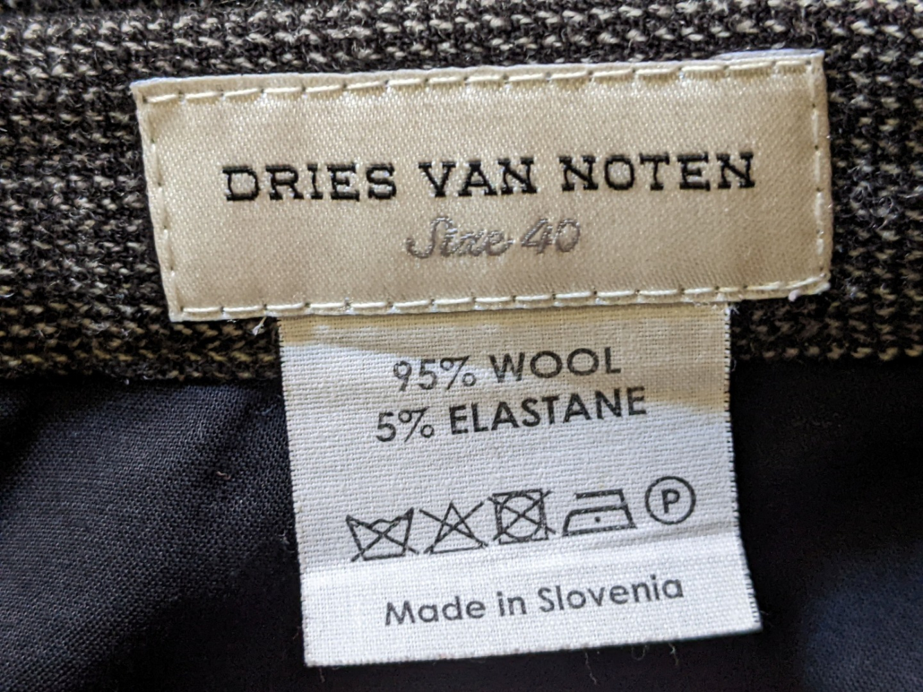 Dries Van Noten Pantalon en lainage 40