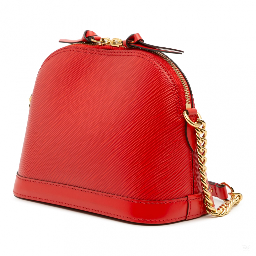 Louis Vuitton Alma Mini Epi Leather Shoulder Bag Red