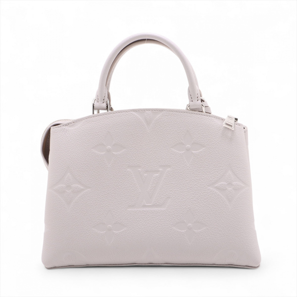 Louis Vuitton Petit Palais Leather Empreinte Tote Handbag Brume