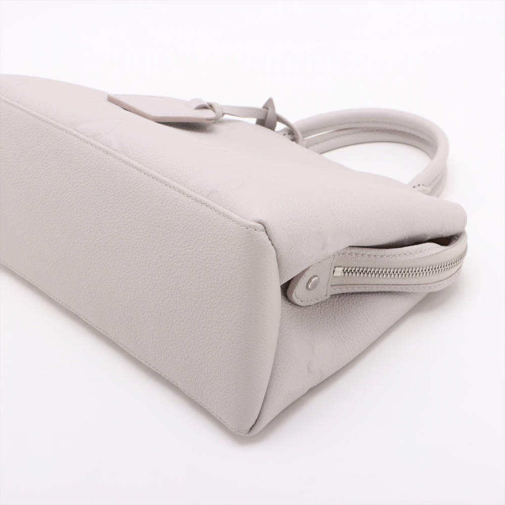 Louis Vuitton Petit Palais Leather Empreinte Tote Handbag Brume
