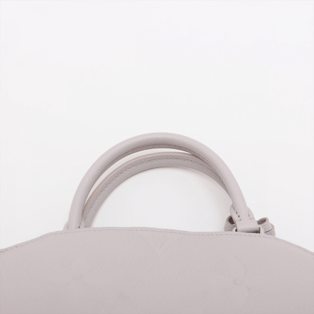 Louis Vuitton Petit Palais Leather Empreinte Tote Handbag Brume