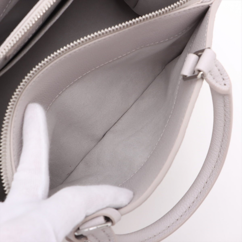 Louis Vuitton Petit Palais Leather Empreinte Tote Handbag Brume