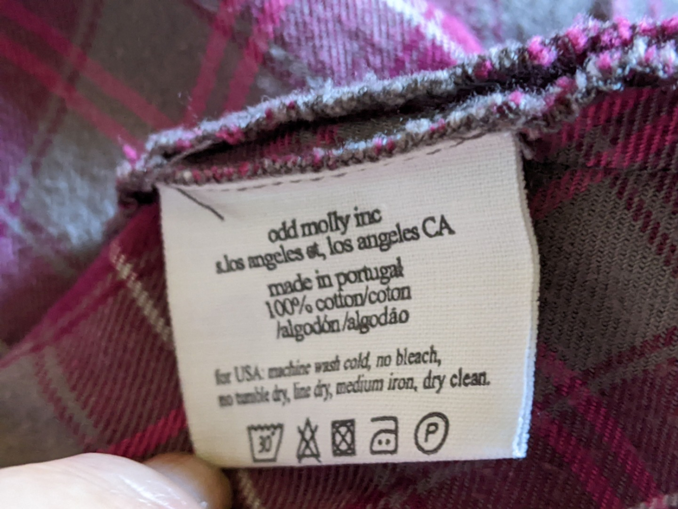 Odd Molly Robe carrelée en flanelle S