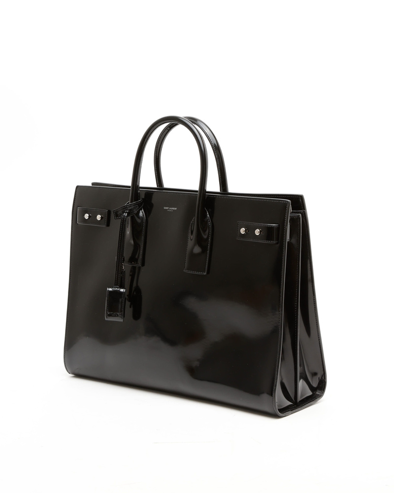 Saint Laurent Patent Large Sac De Jour Thin Bag