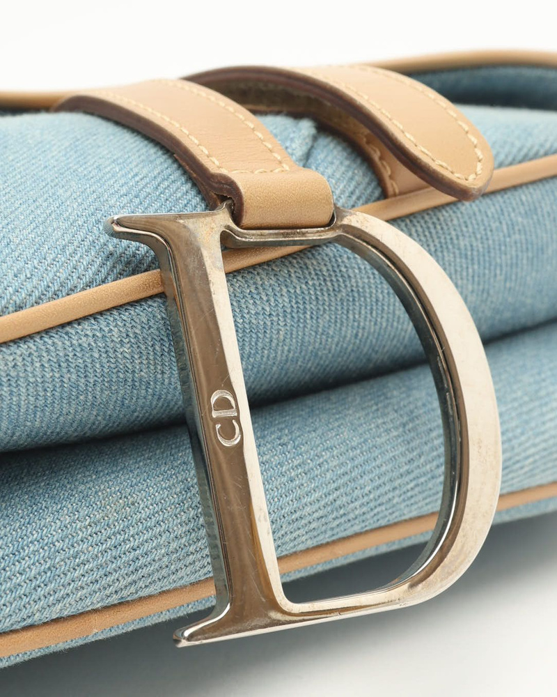 Christian Dior Denim Saddle Bag
