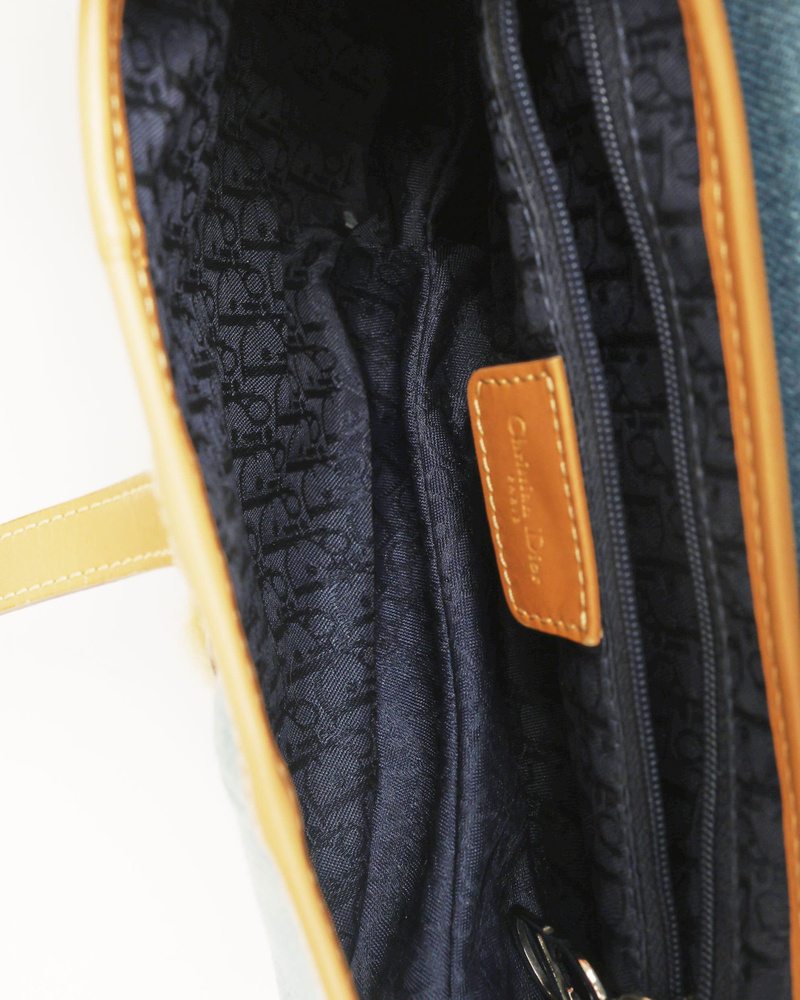 Christian Dior Denim Saddle Bag