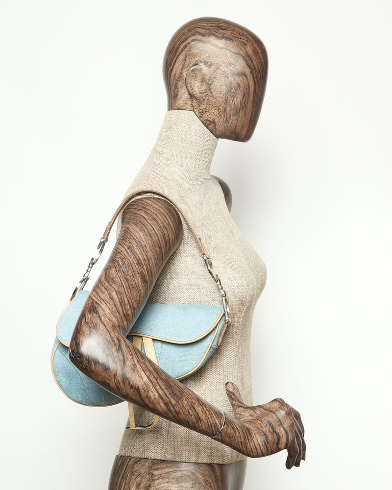 Christian Dior Denim Saddle Bag