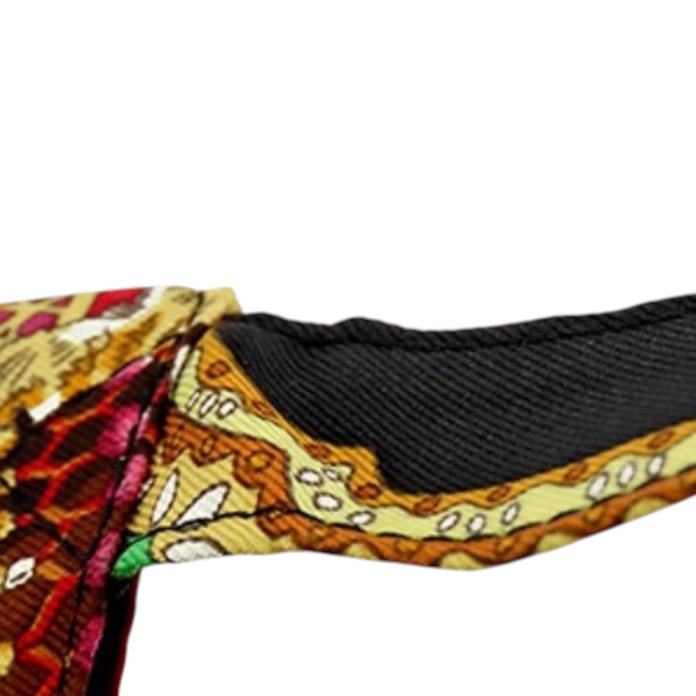 Hermès AB Hermès Black with Brown Silk Fabric La Danse Du Cheval Marwari y Pop Tote France