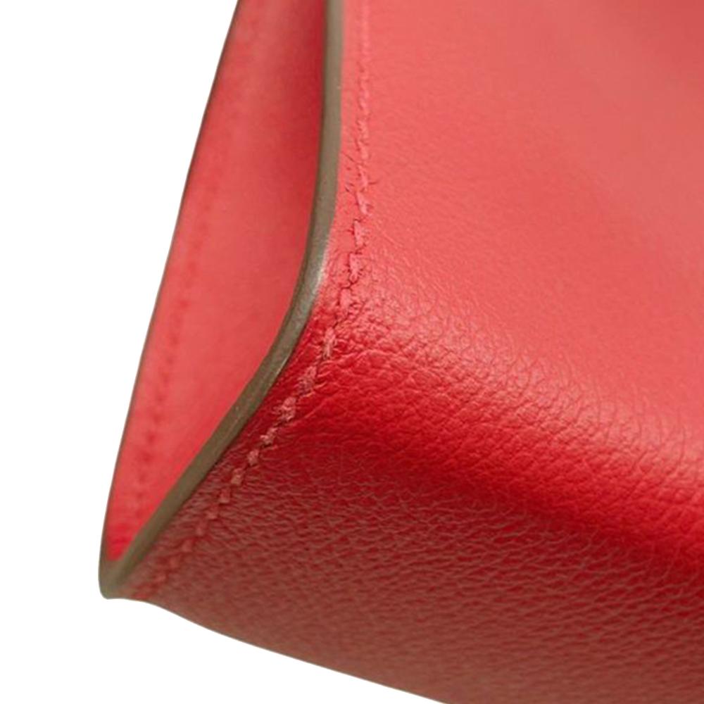 Hermès AB Hermès Red Calf Leather Evergrain Clic H 21 France