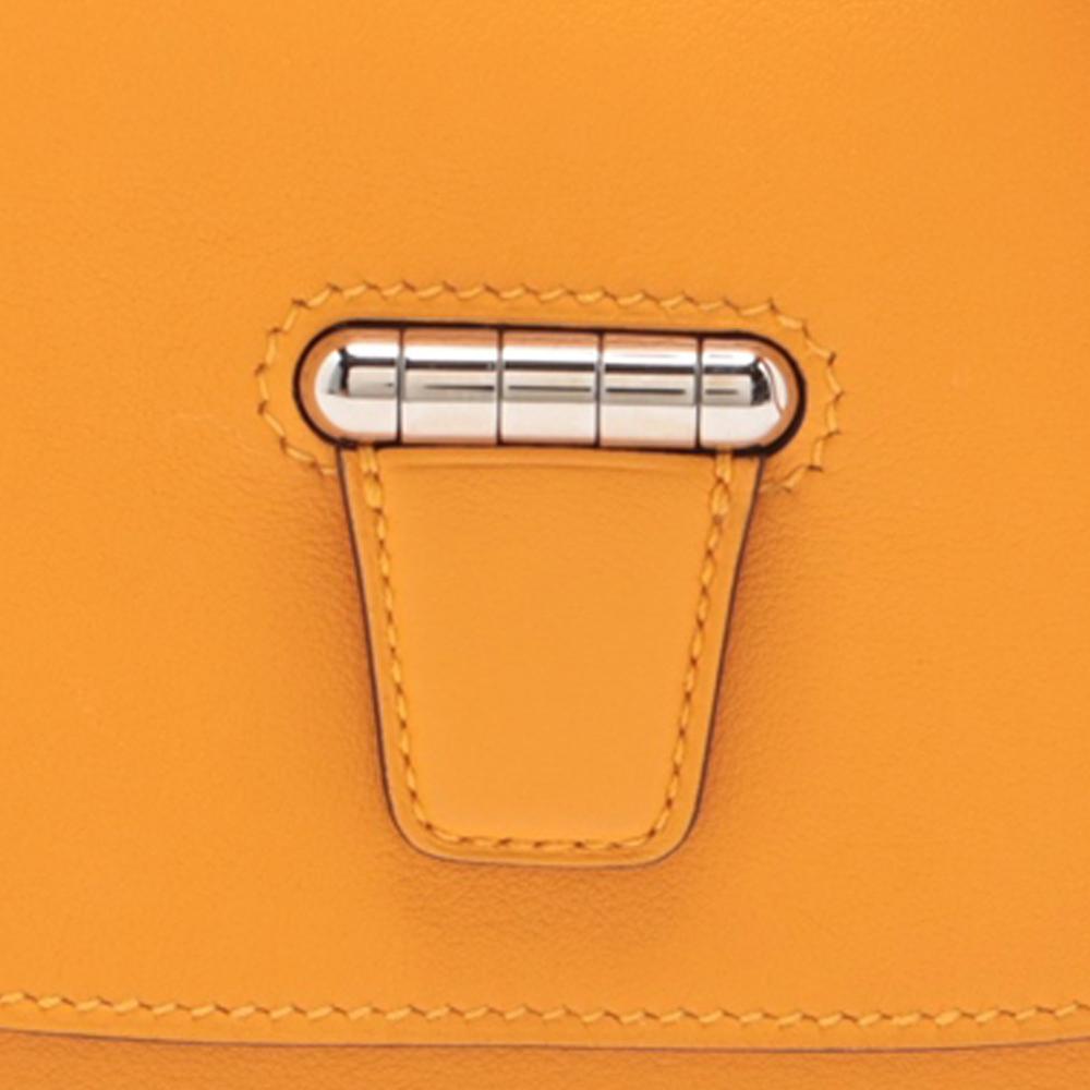 Hermès AB Hermès Yellow Mustard Calf Leather Swift Mini Convoyeur France