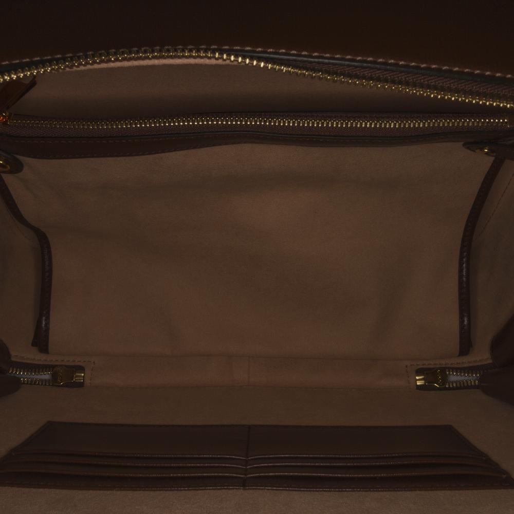 Gucci A Gucci Brown Beige Coated Canvas Fabric GG Supreme Azalea Box Bag Italy