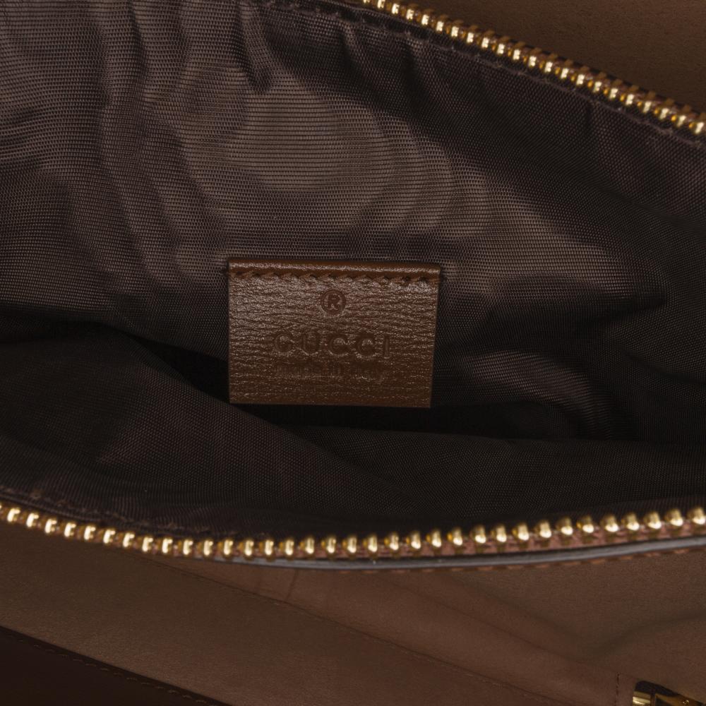 Gucci A Gucci Brown Beige Coated Canvas Fabric GG Supreme Azalea Box Bag Italy