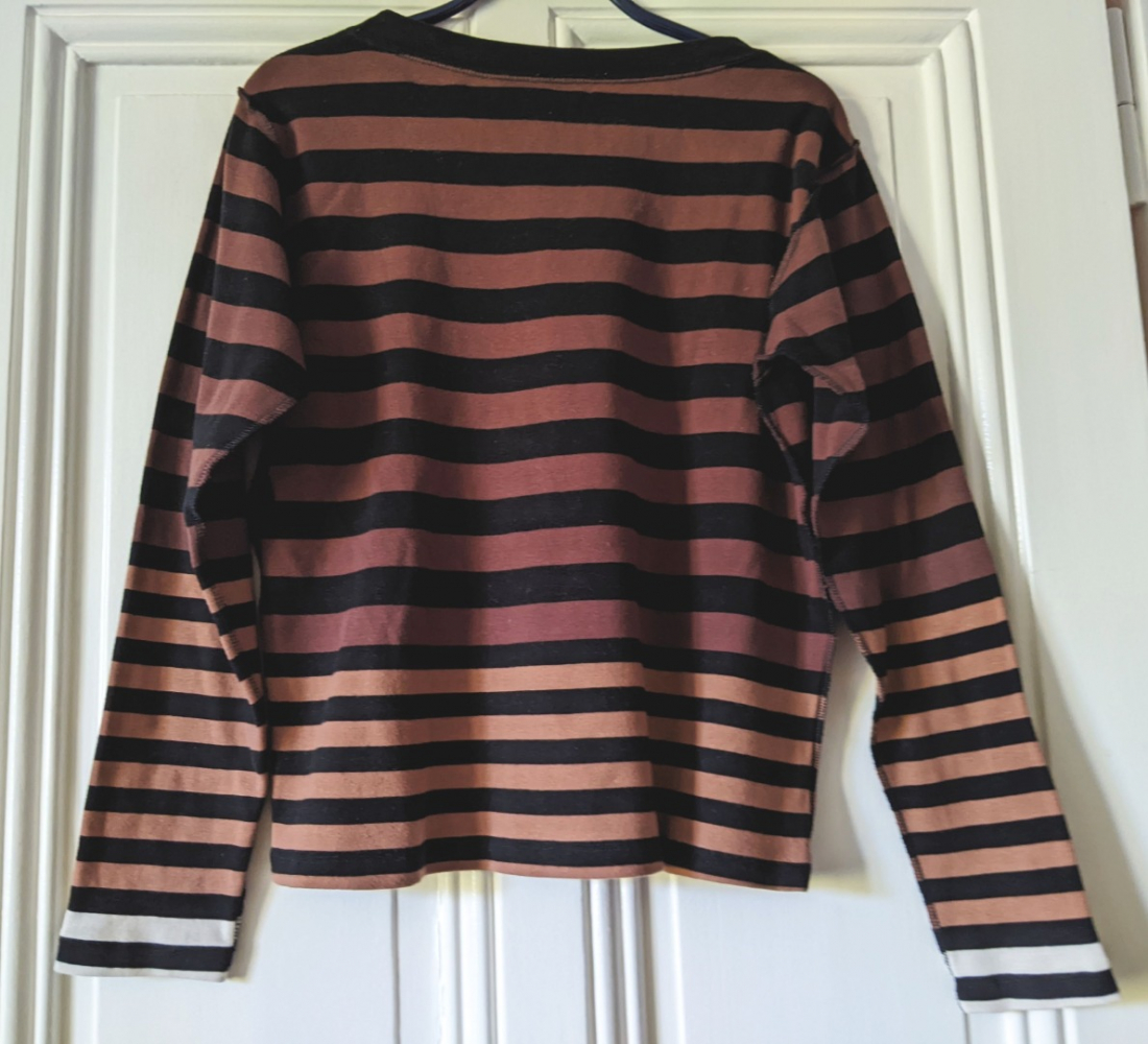 Sonia Rykiel Pull-sweat rayé noir-brun S