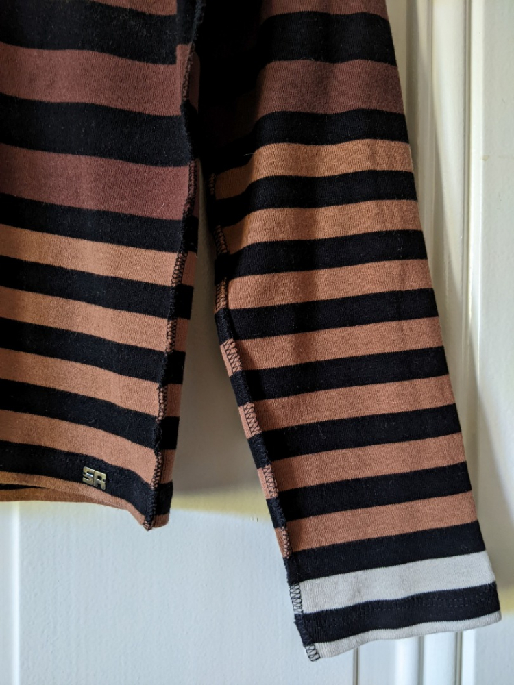 Sonia Rykiel Pull-sweat rayé noir-brun S