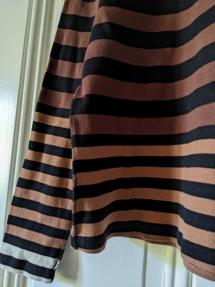 Sonia Rykiel Pull-sweat rayé noir-brun S