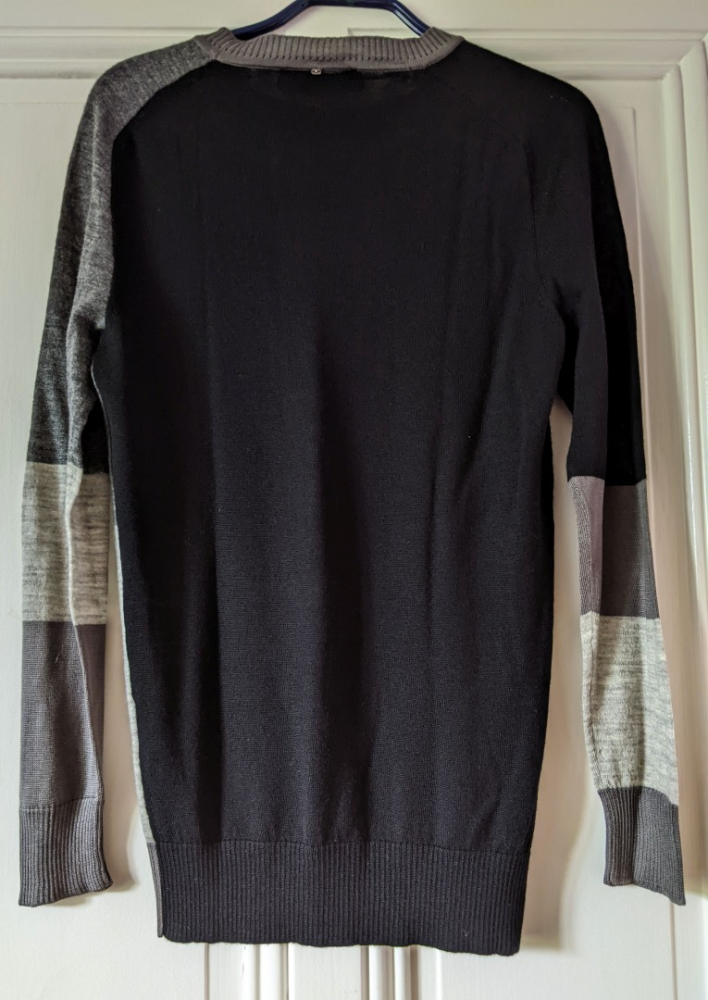 Max Mara Patchwork-Pullover Wolle/Seide M