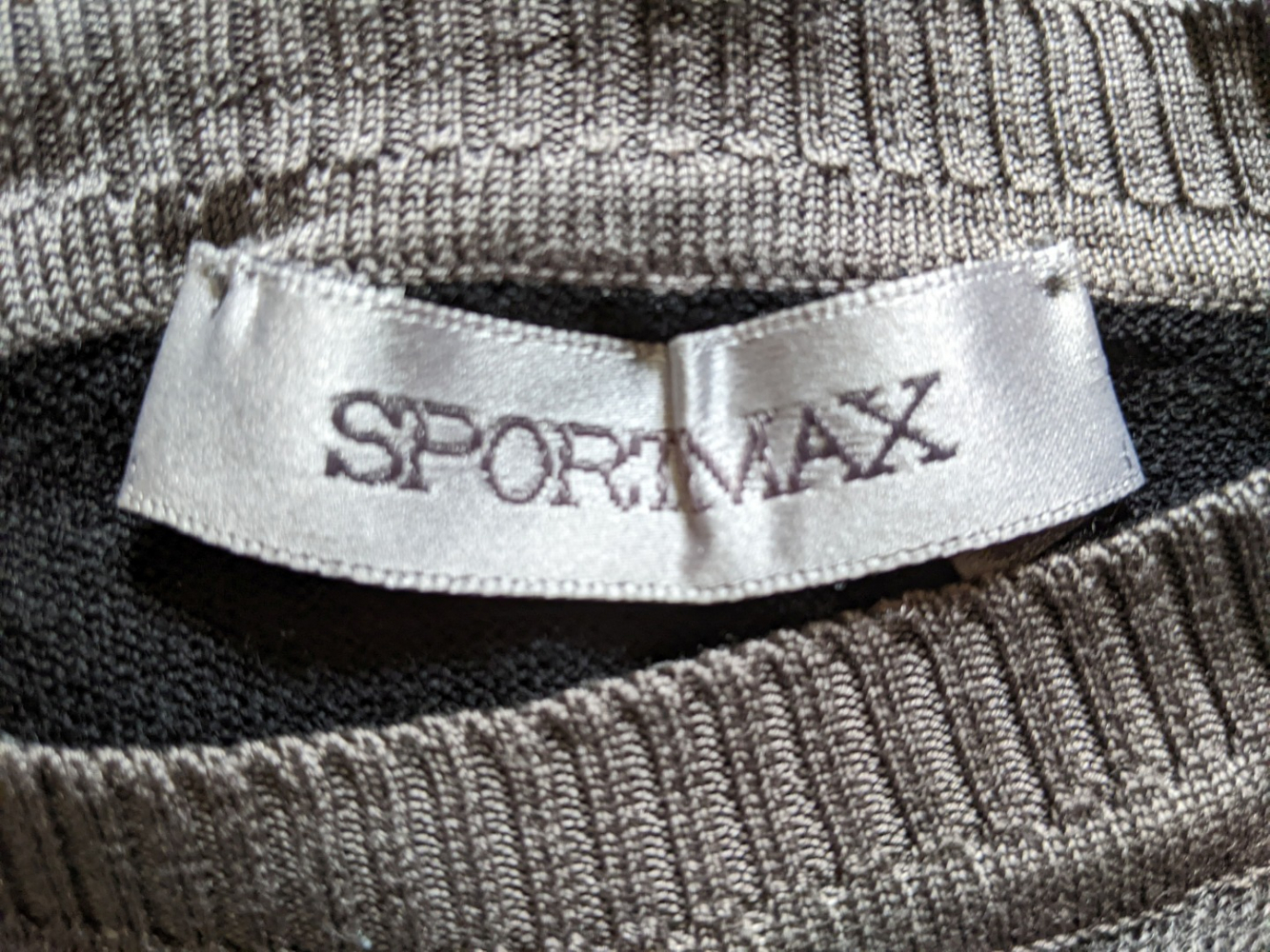 Max Mara Patchwork-Pullover Wolle/Seide M