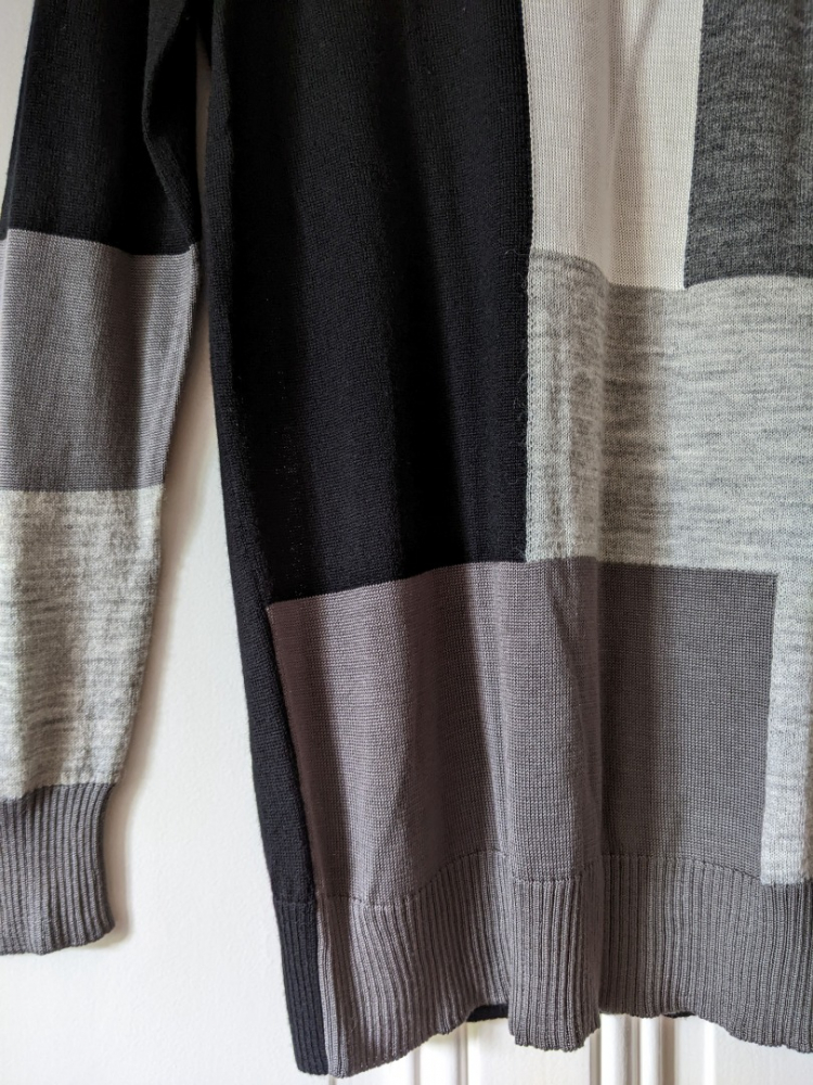 Max Mara Patchwork-Pullover Wolle/Seide M