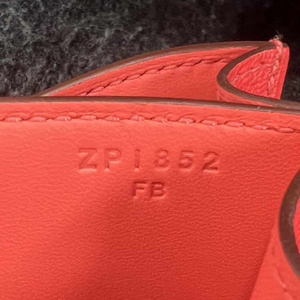 Hermès AB Hermès Red Calf Leather Mini Epsom Constance 18 France