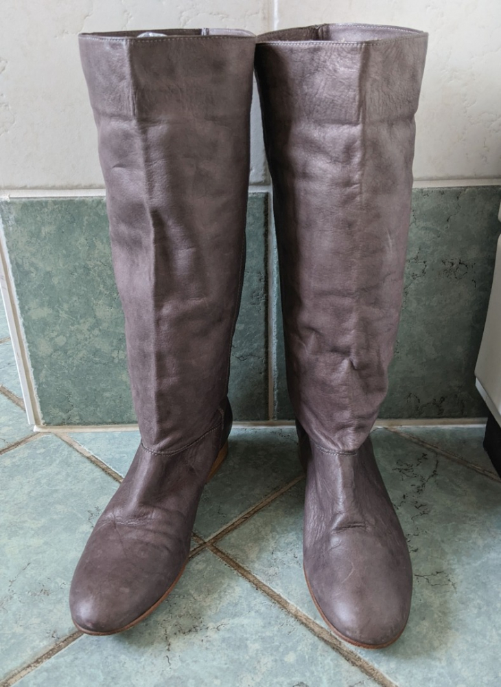 Vanessa Bruno Bottes cuir souple, rare couleur prune 40