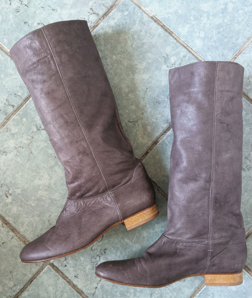 Vanessa Bruno Bottes cuir souple, rare couleur prune 40