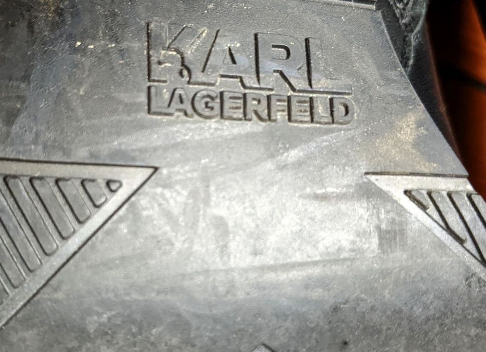Karl Lagerfeld Leather/mirrored lagenlook 40 boots