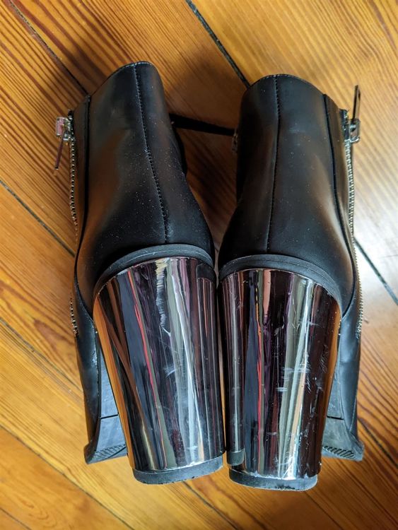 Karl Lagerfeld Leather/mirrored lagenlook 40 boots