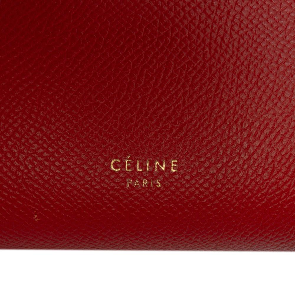 Celine B Celine Orange Dark Orange Calf Leather Nano Grained skin Belt Bag Italy