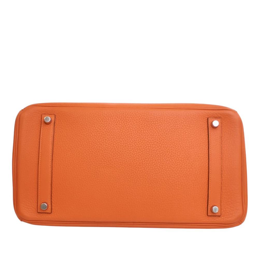 Hermès B Hermès Orange Calf Leather Togo Birkin Retourne 35 France