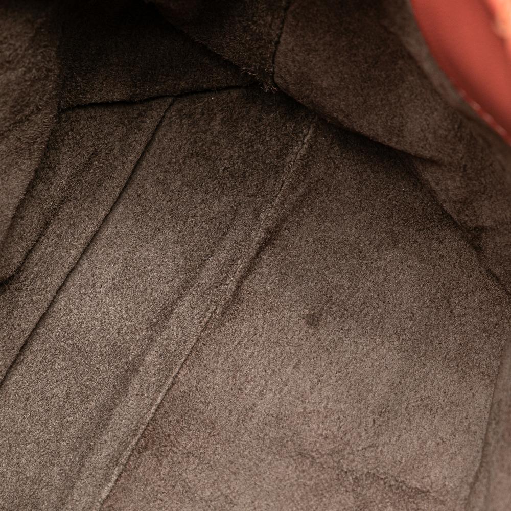 Bottega Veneta B Bottega Veneta Orange Peach Calf Leather Intrecciato Flap Satchel Italy