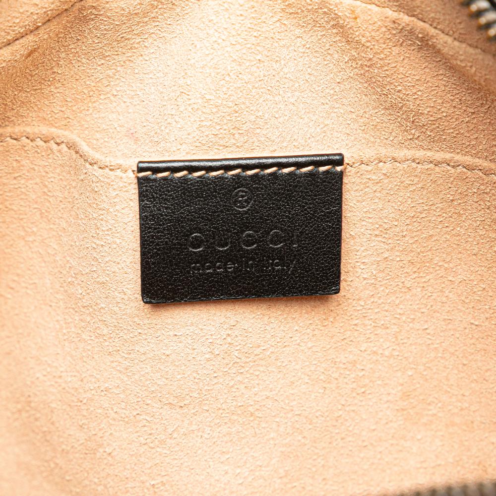 Gucci B Gucci Black Calf Leather Small GG Marmont Matelasse Crossbody Italy