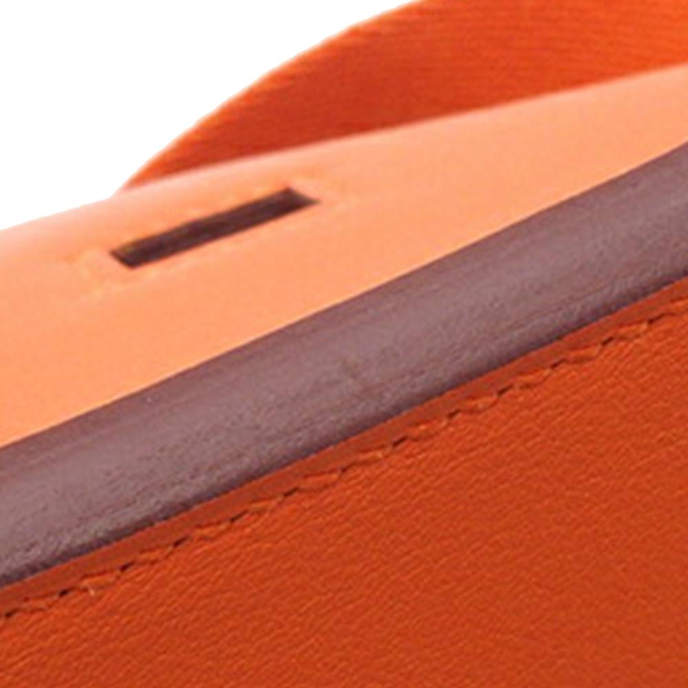 Hermès AB Hermès Orange Calf Leather Swift Mini Jypsiere France