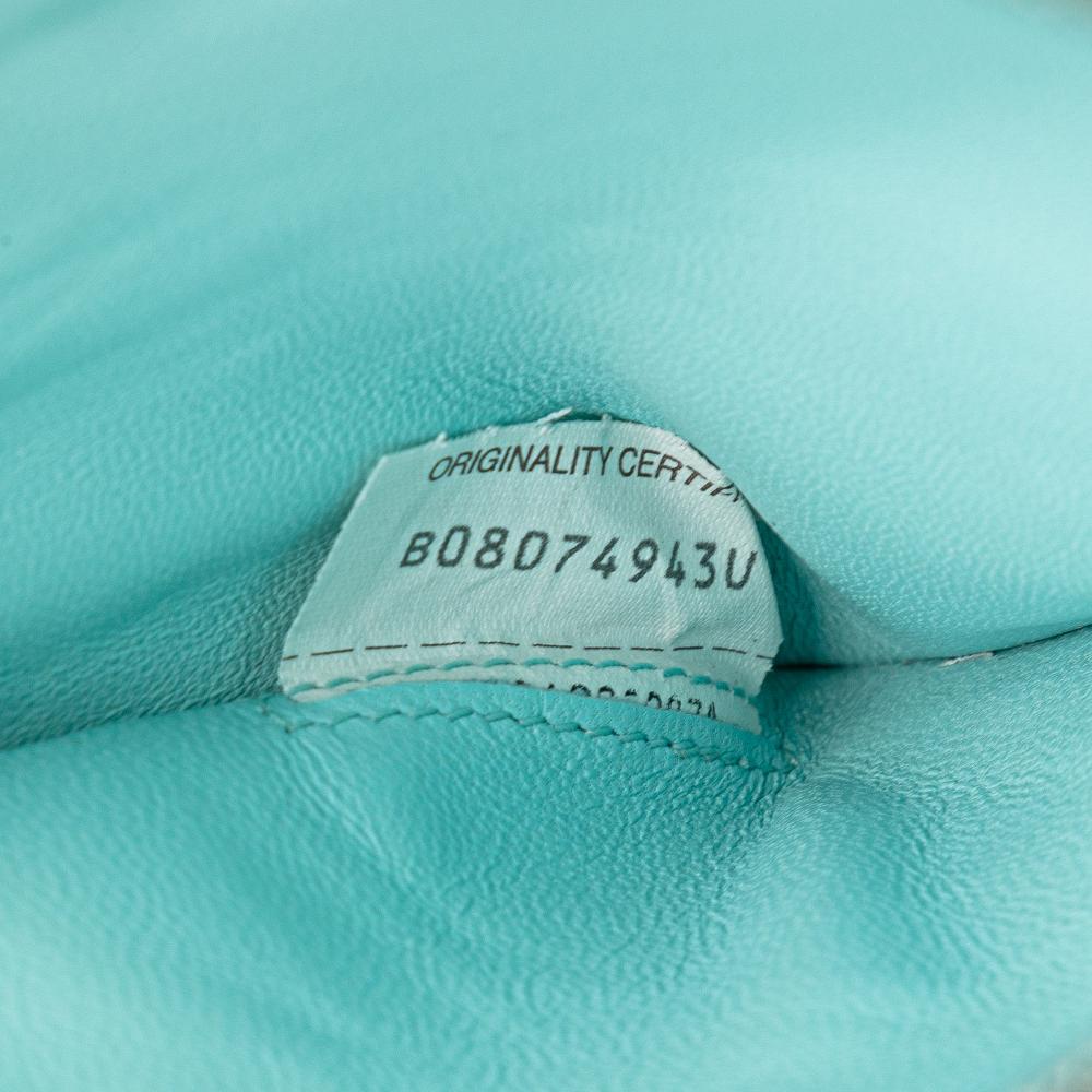 Bottega Veneta B Bottega Veneta Blue Light Blue Lambskin Leather Leather Large Lambskin Intreccio Padded Tote Italy