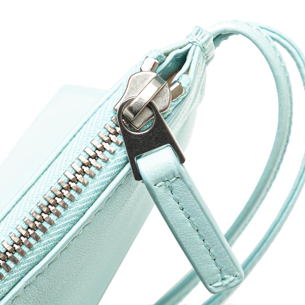 Bottega Veneta B Bottega Veneta Blue Light Blue Lambskin Leather Leather Large Lambskin Intreccio Padded Tote Italy